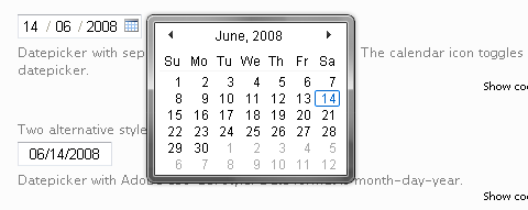 Vista-like Ajax Calendar