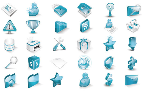 Turqua 3d isometric vector icons