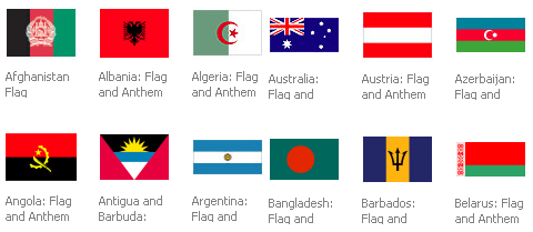 Center Countries Flags