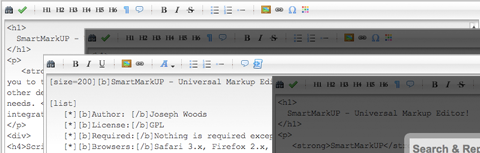 SmartMarkUp Universal Markup Editor