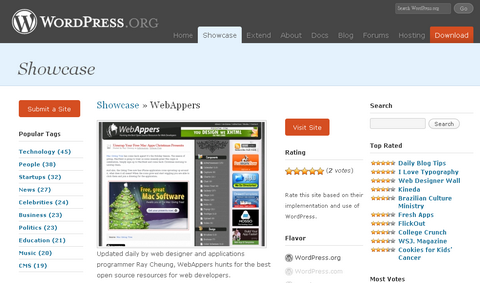 WebAppers WordPress Showcase
