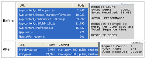 combine multiple CSS or Javascript files