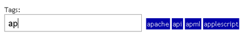 jQuery Tag Suggestion
