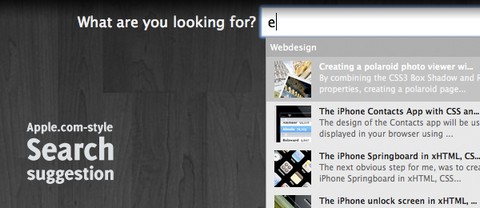 Apple Style Search Suggestion