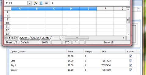 DataDrop Spreadshete