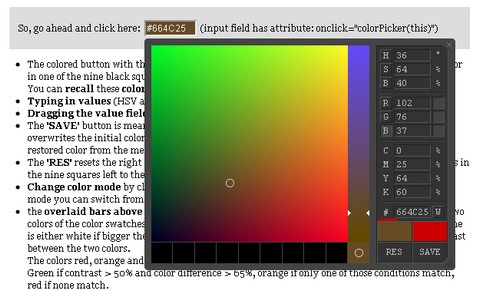 Highly Customizable Javascript ColorPicker with 4 Sizes | Web Resources