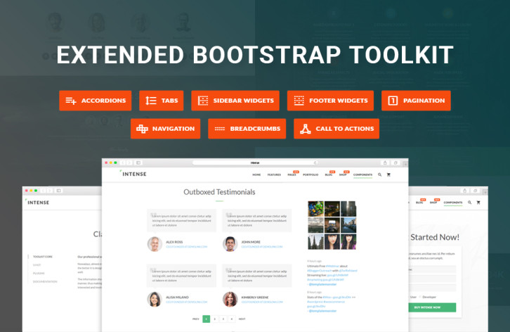 intense - extended Bootstrap toolkit