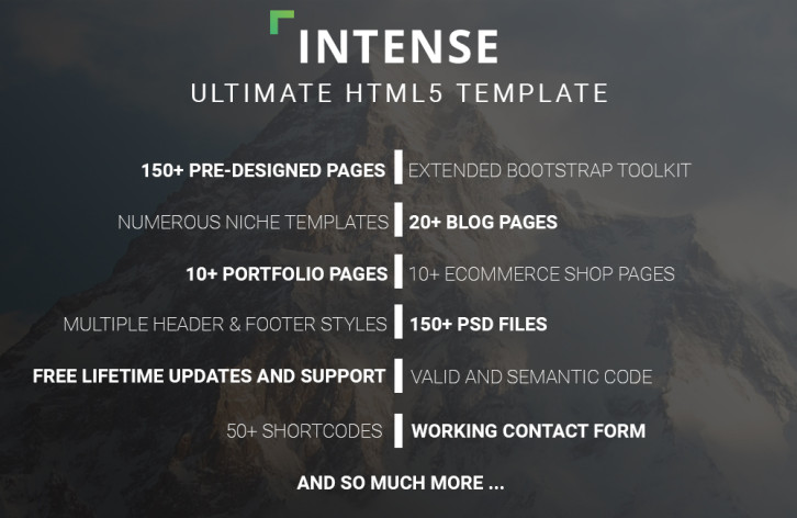 intense - ultimate html5 template