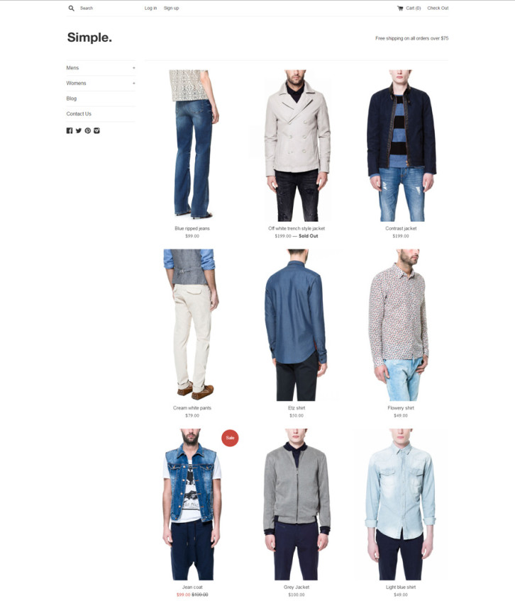 30-simple free Shopify theme